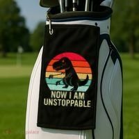 Retro Now I Am Unstoppable Golf Towel thumb 2