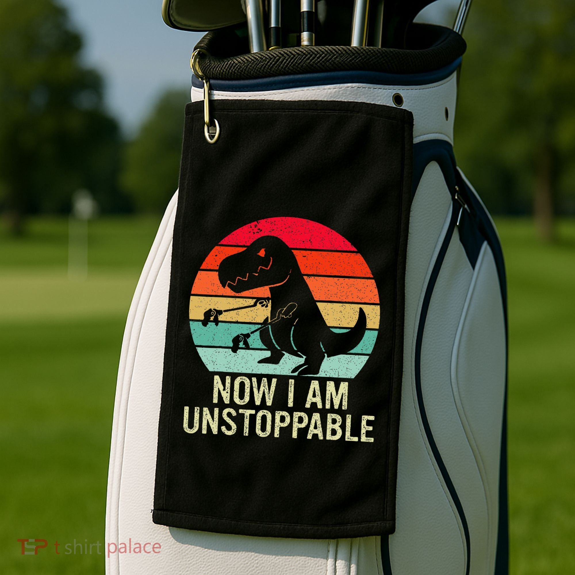 Retro Now I Am Unstoppable Golf Towel