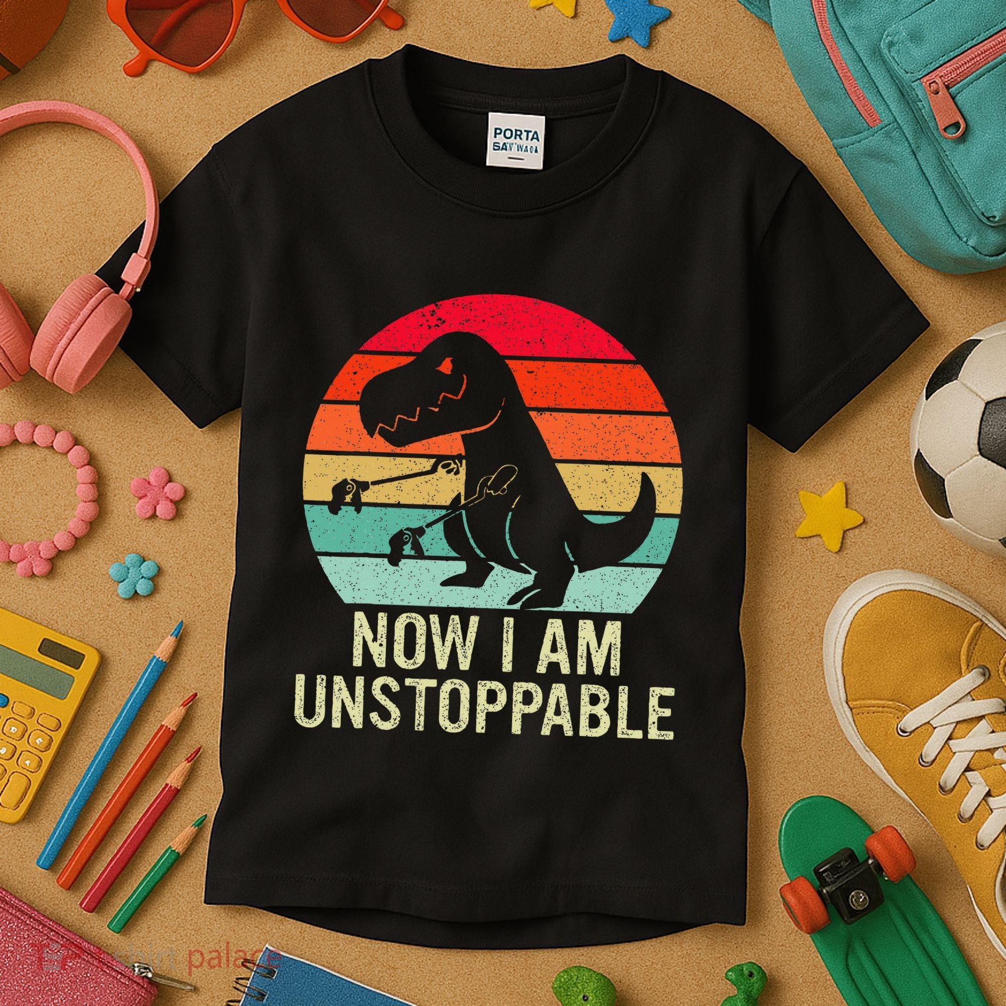 Retro Now I Am Unstoppable Kids T-Shirt