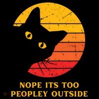 Retro Nope Its Too Peopley Outside Shy Cat Lovers Coffee Mug thumb 5