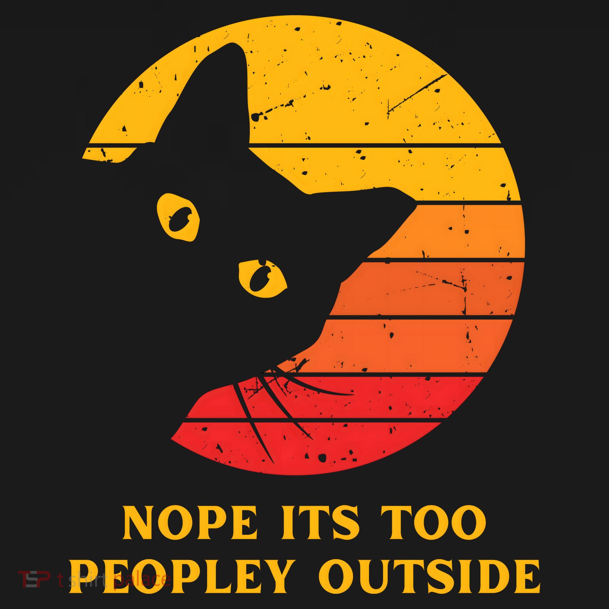 Retro Nope Its Too Peopley Outside Shy Cat Lovers Women's Tank Top