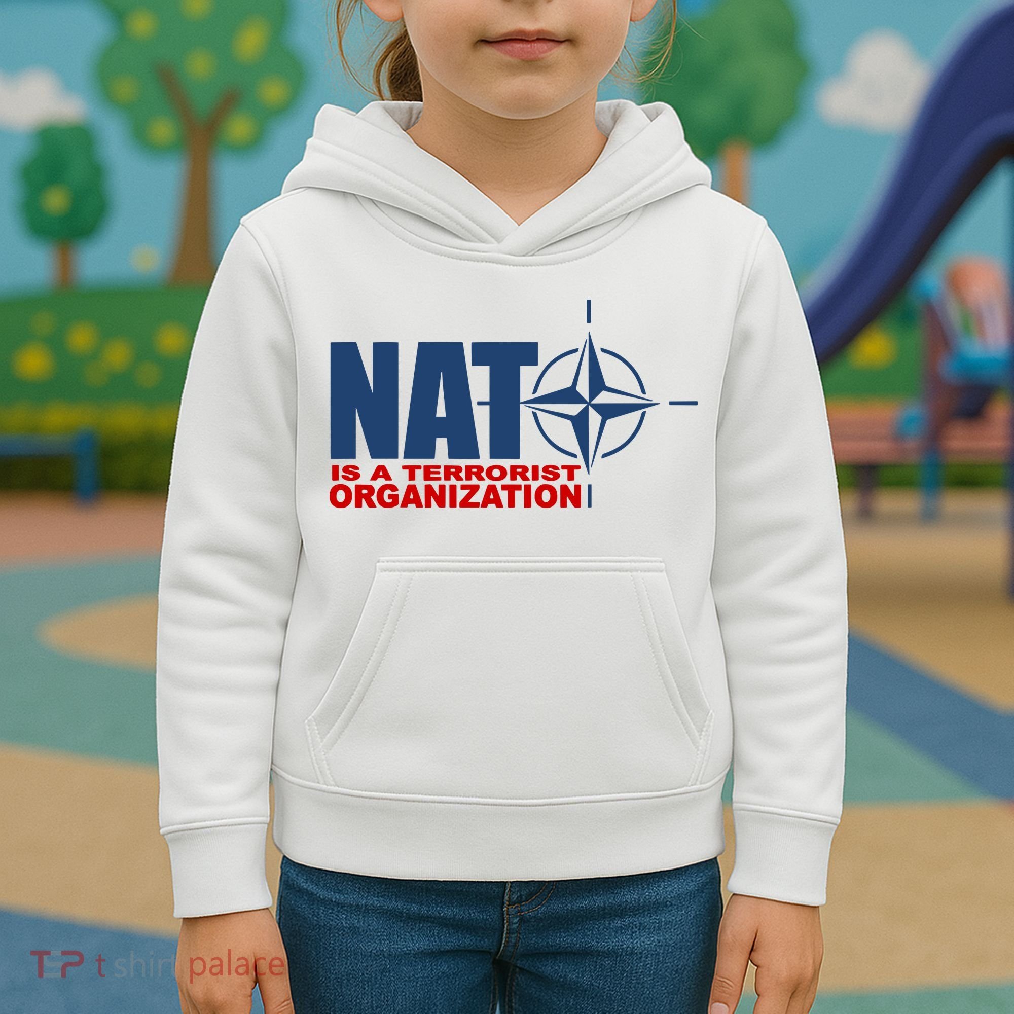 Revblacknetwork Nato Is A Terrorist Organization Kids Hoodie