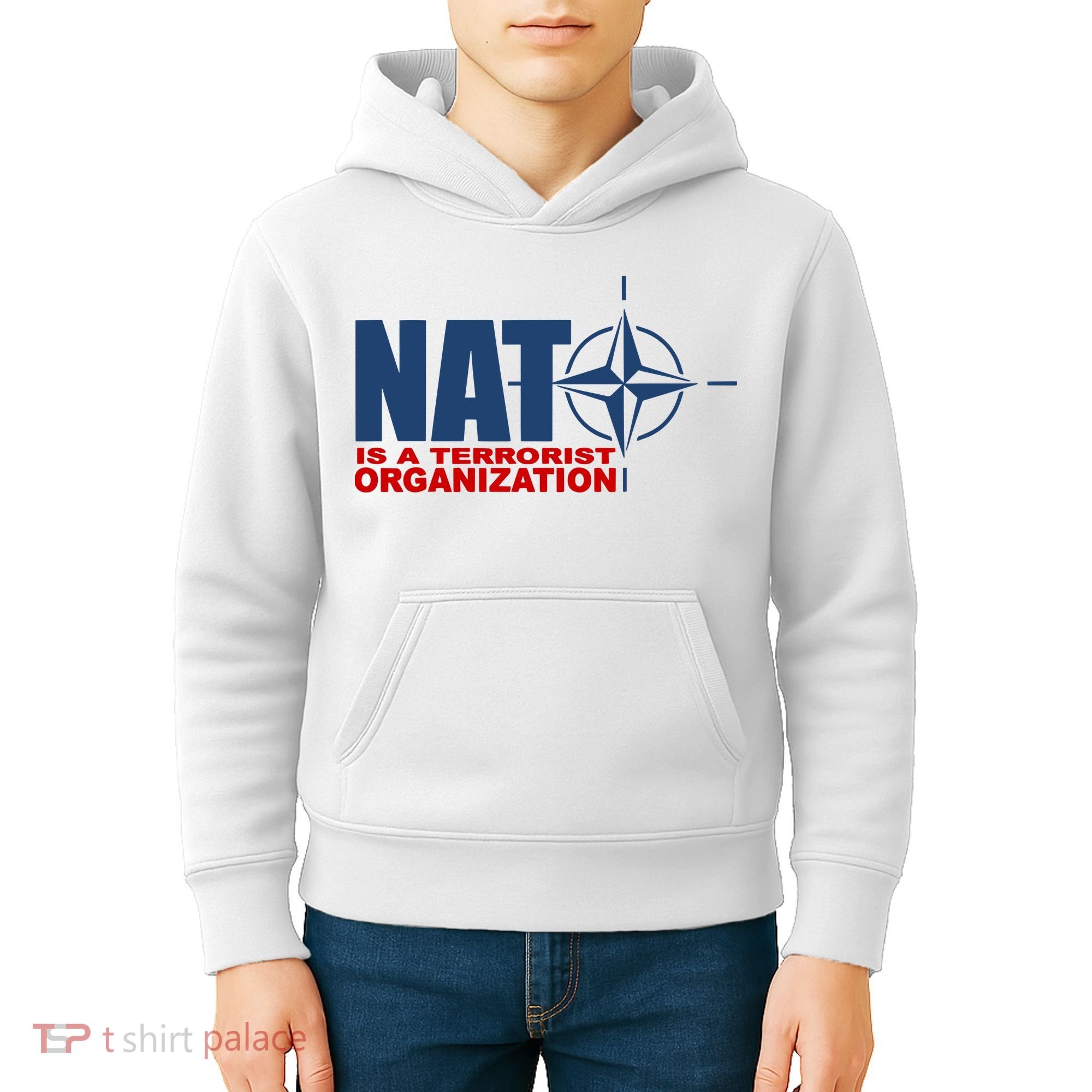 Revblacknetwork Nato Is A Terrorist Organization Kids Hoodie