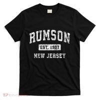 Rumson New Jersey Nj Vintage Established Sports T-Shirt thumb 0