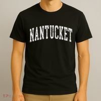 Retro Nantucket Massachusetts Beach Vacation Souvenir T-Shirt thumb 3