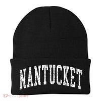Retro Nantucket Massachusetts Beach Vacation Souvenir Beanie thumb 0