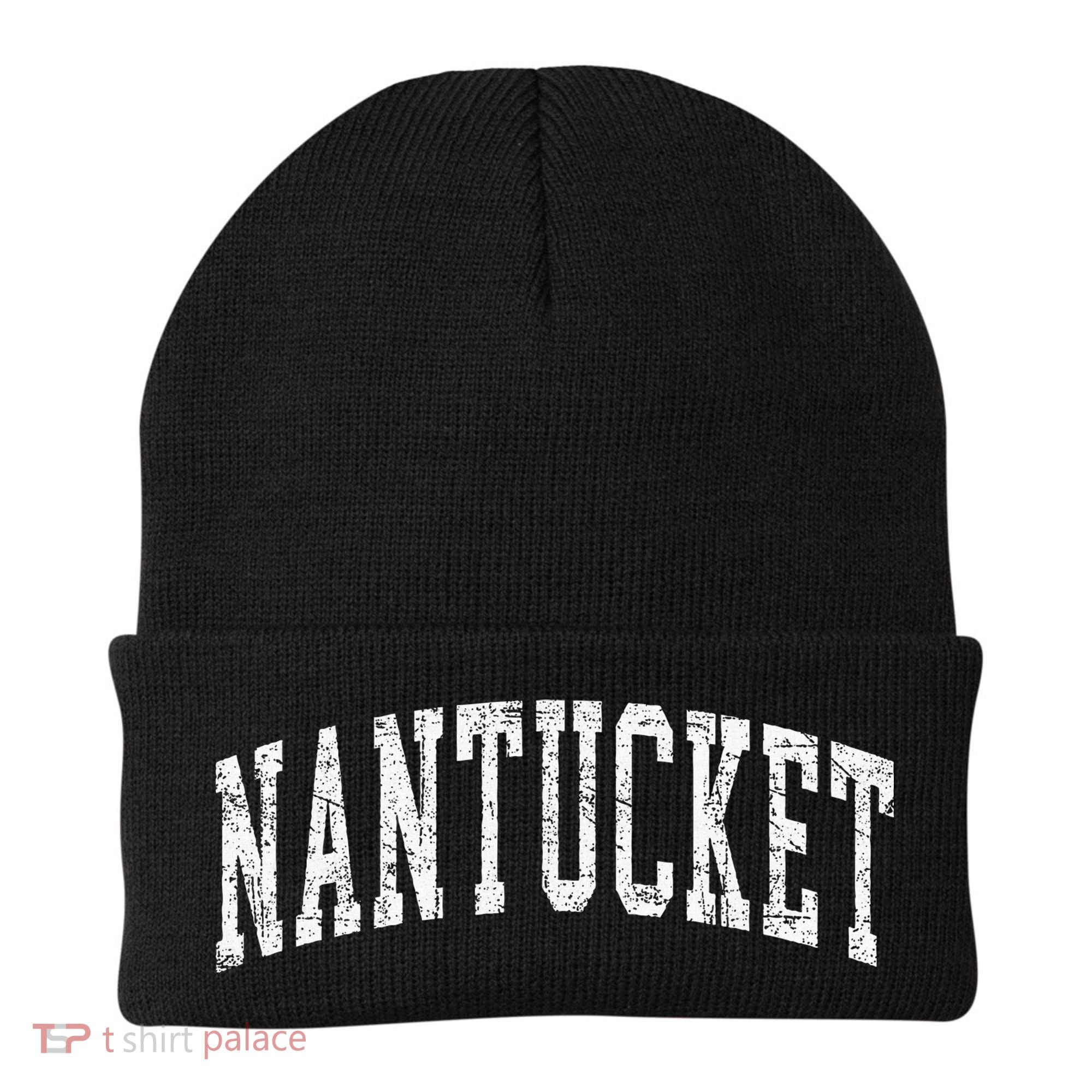 Retro Nantucket Massachusetts Beach Vacation Souvenir Beanie