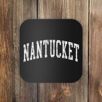 Retro Nantucket Massachusetts Beach Vacation Souvenir Coaster thumb 0