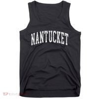 Retro Nantucket Massachusetts Beach Vacation Souvenir Tank Top thumb 0