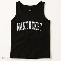 Retro Nantucket Massachusetts Beach Vacation Souvenir Tank Top thumb 2