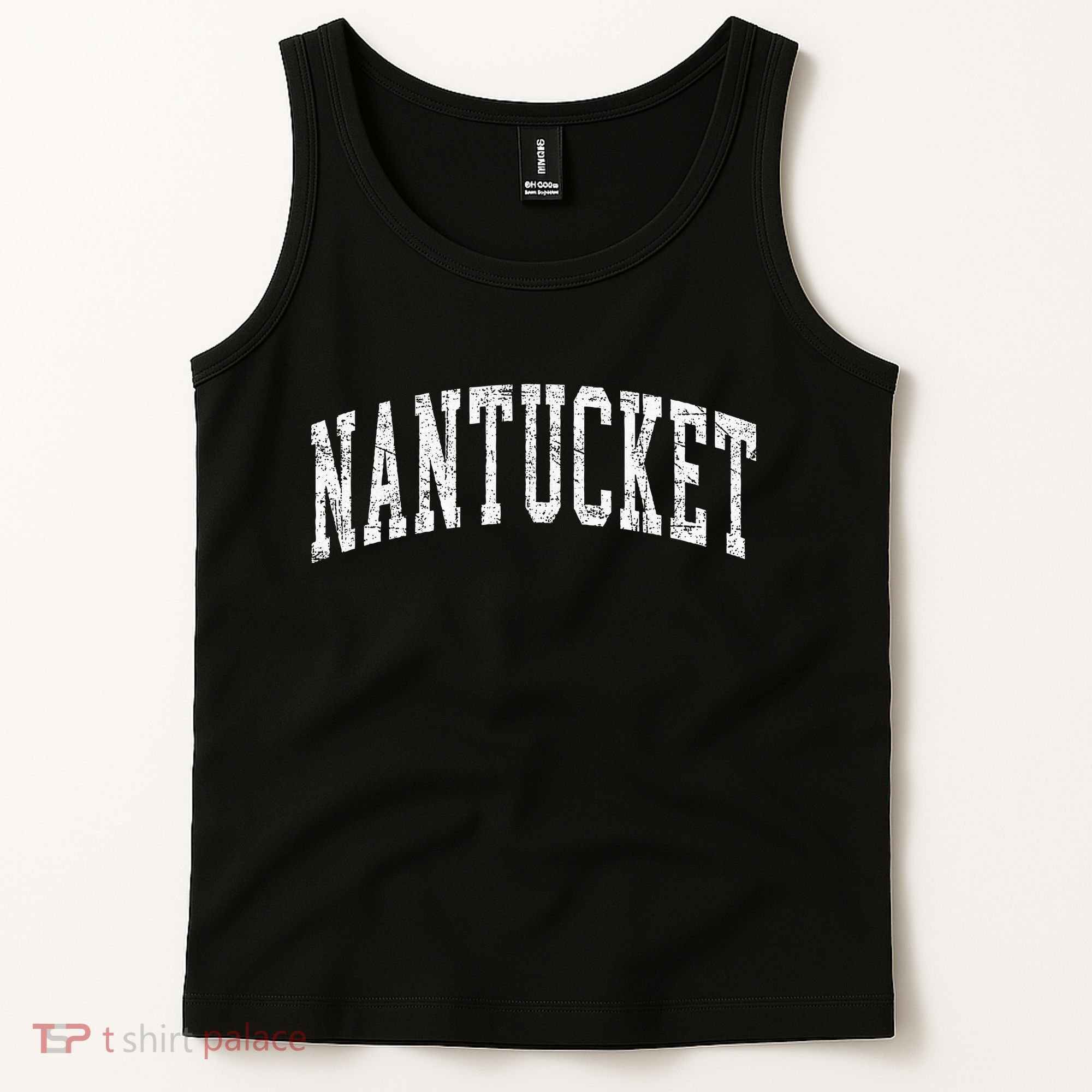 Retro Nantucket Massachusetts Beach Vacation Souvenir Tank Top