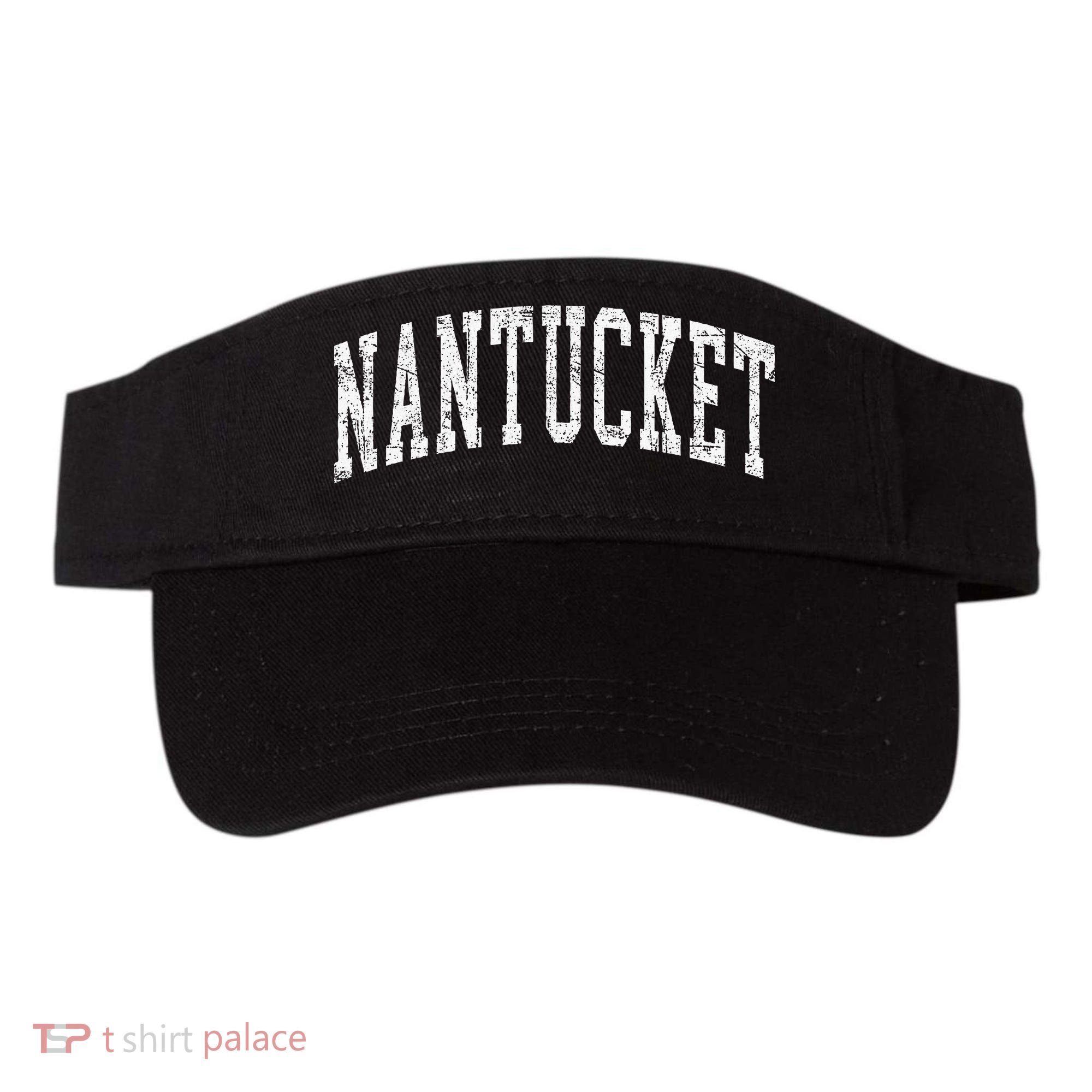 Retro Nantucket Massachusetts Beach Vacation Souvenir Visor