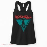 Roswell New Mexico 1947 Ufo Beam Flying Saucer Abduction Women's Tank Top thumb 0