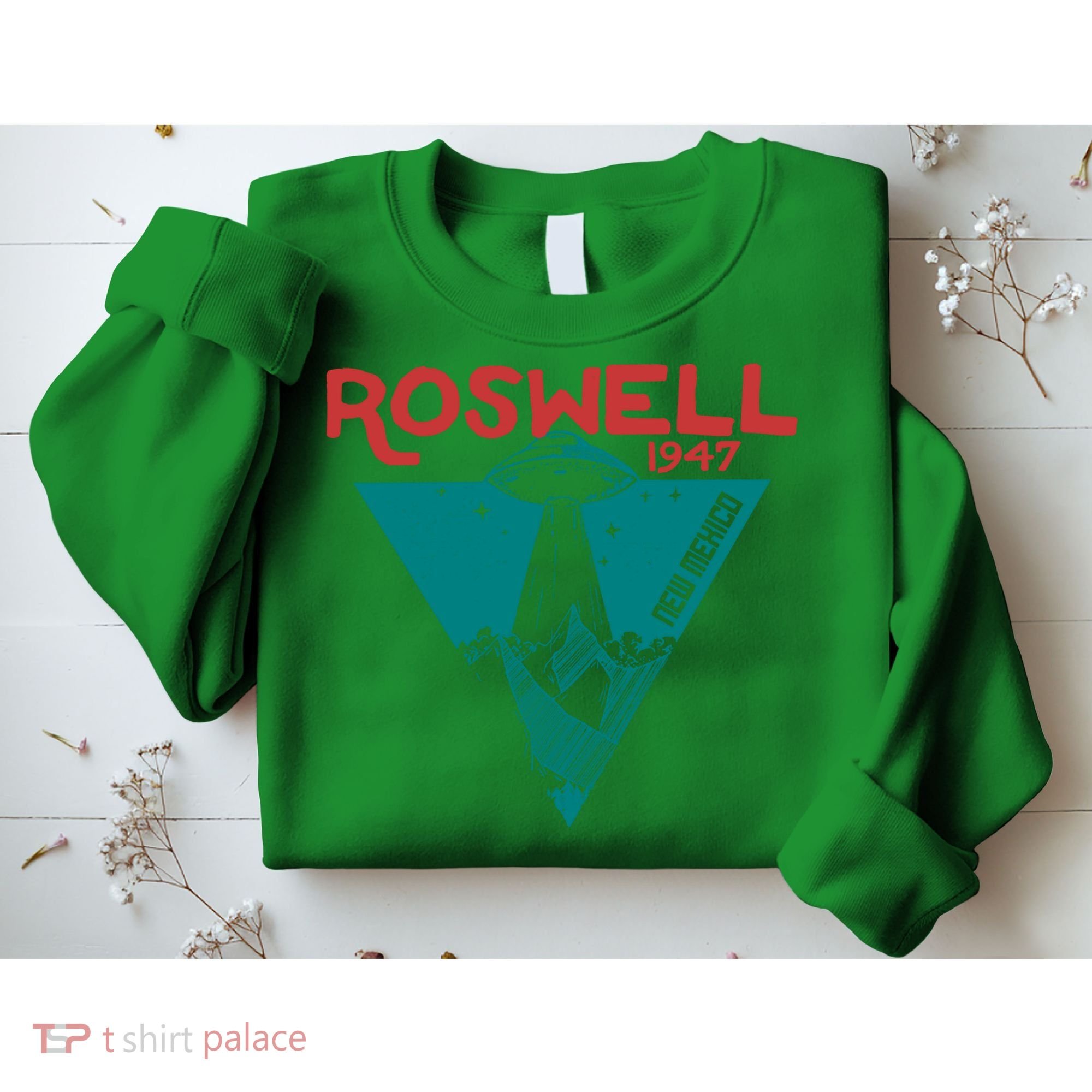 Roswell New Mexico 1947 Ufo Beam Flying Saucer Abduction Sweatshirt