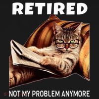 Retired Not My Problem Anymore Funny Cat Retirement Gift Coaster thumb 2