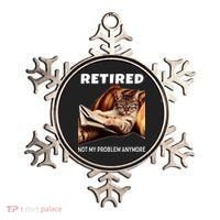 Retired Not My Problem Anymore Funny Cat Retirement Gift Ornament thumb 0
