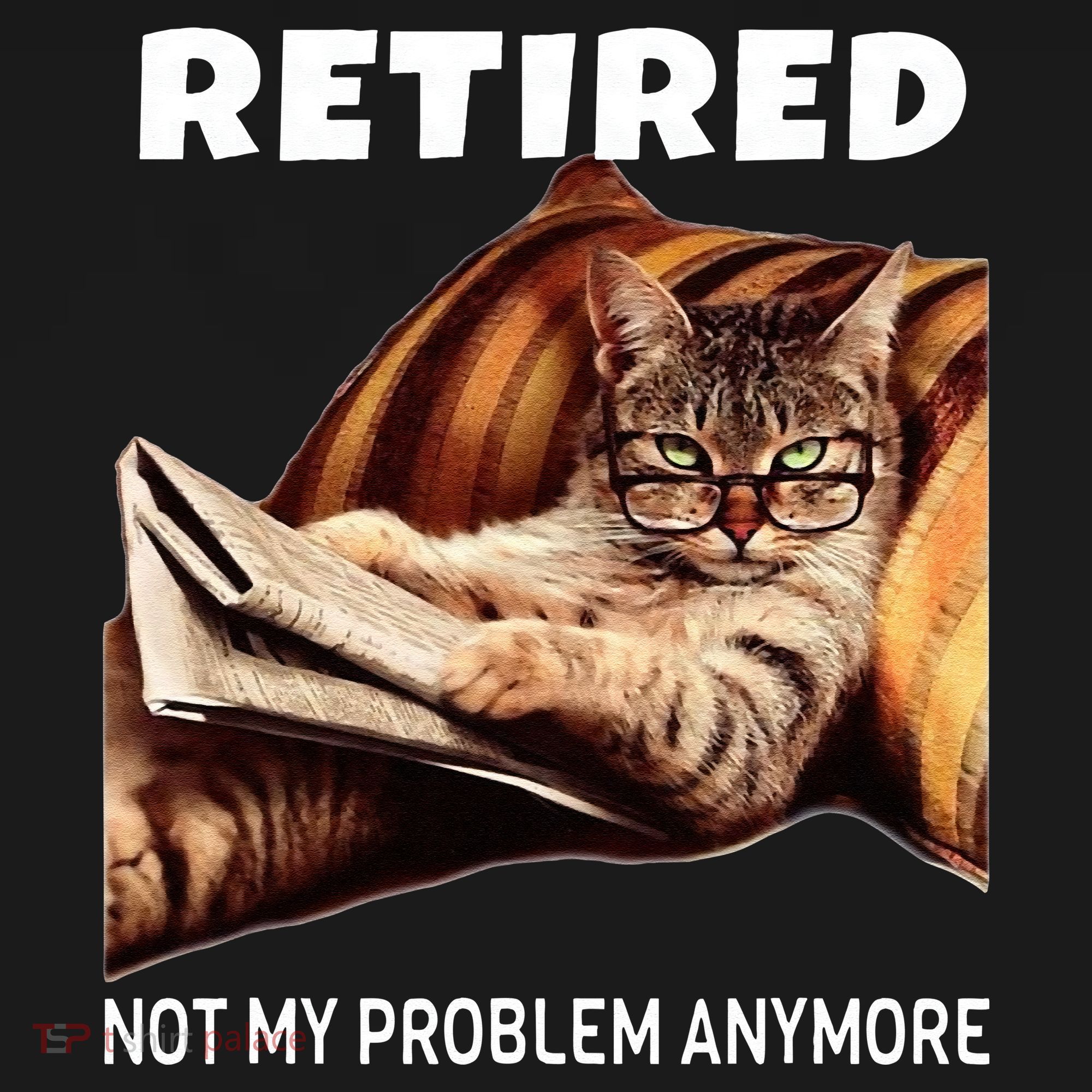 Retired Not My Problem Anymore Funny Cat Retirement Gift Women's Long Sleeve Shirt