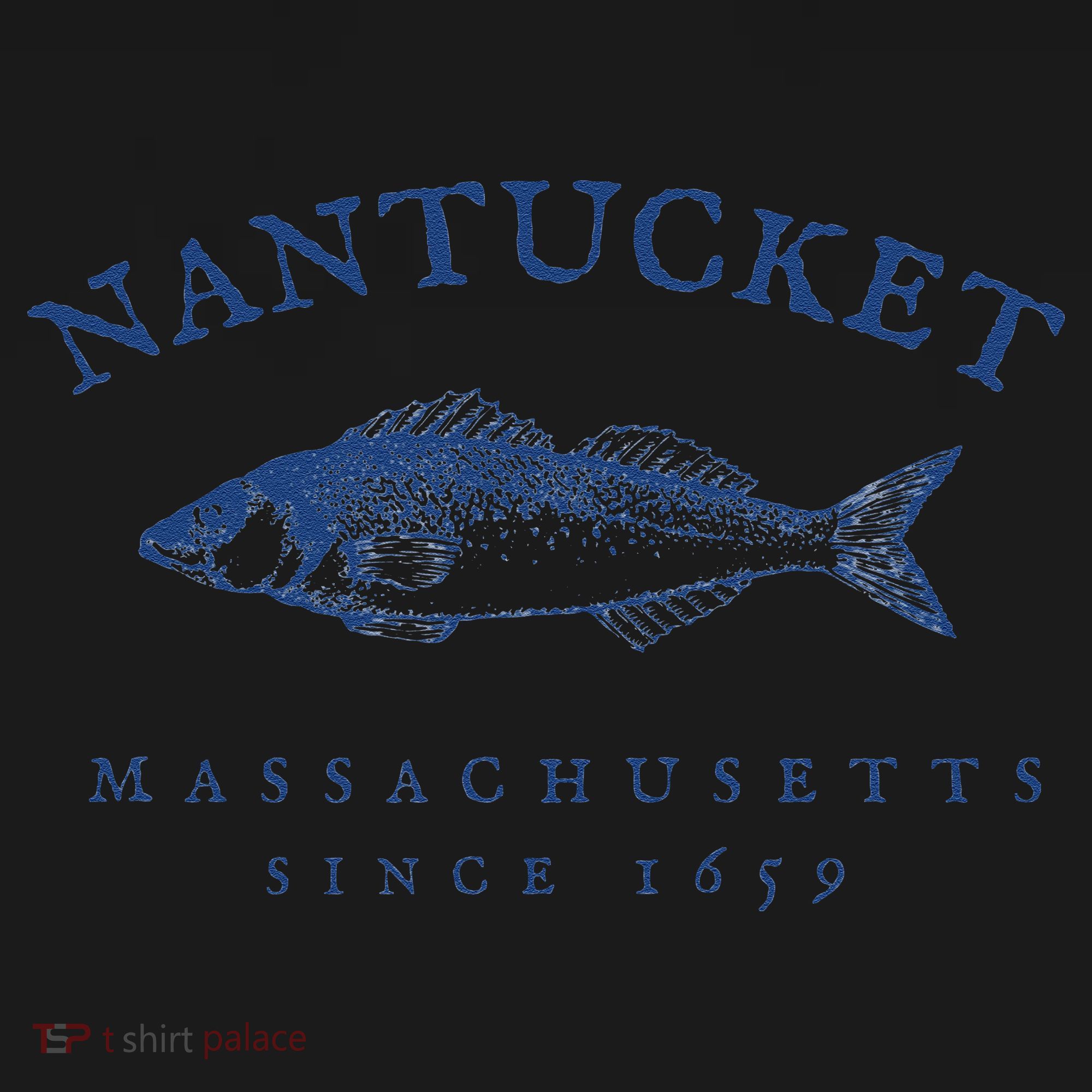 Retro Nantucket Massachusetts Fishing Women's Hoodie