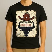 retro not my first rodeo  rodeo western country cowboy  T-Shirt thumb 3