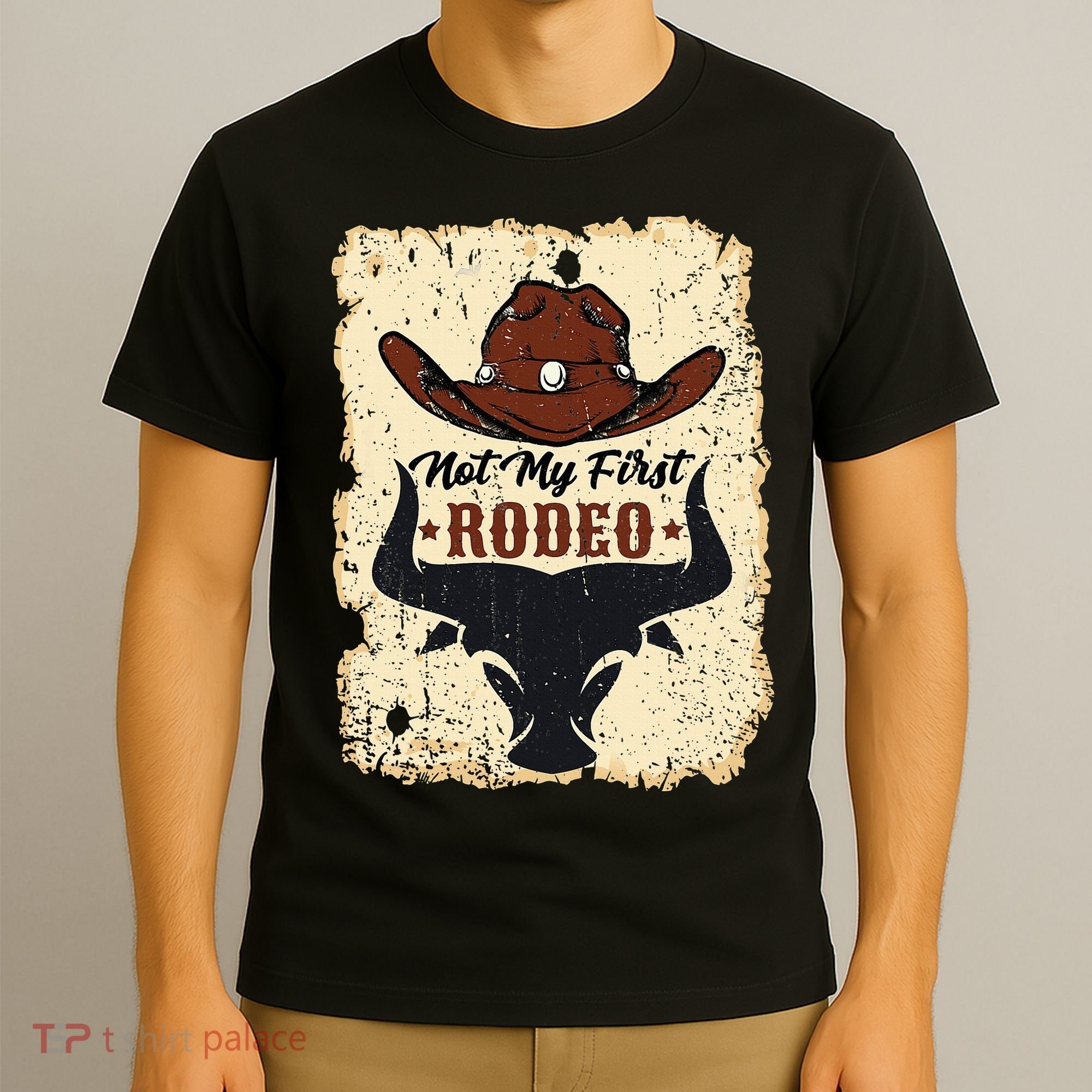 retro not my first rodeo  rodeo western country cowboy  T-Shirt