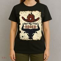 retro not my first rodeo  rodeo western country cowboy  T-Shirt thumb 4