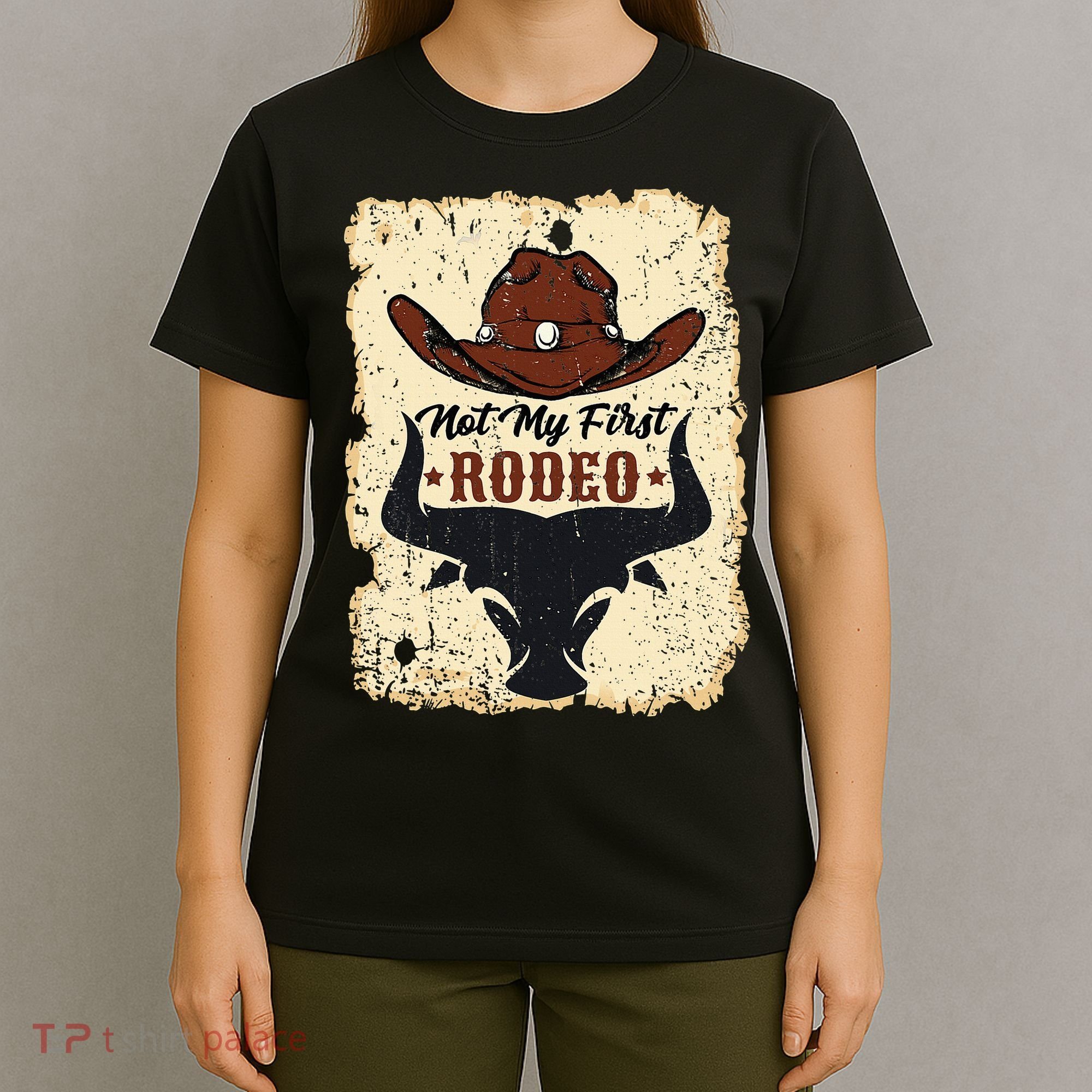 retro not my first rodeo  rodeo western country cowboy  T-Shirt