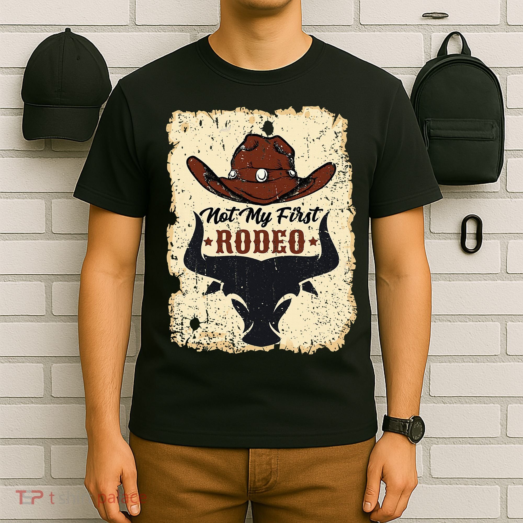retro not my first rodeo  rodeo western country cowboy  T-Shirt