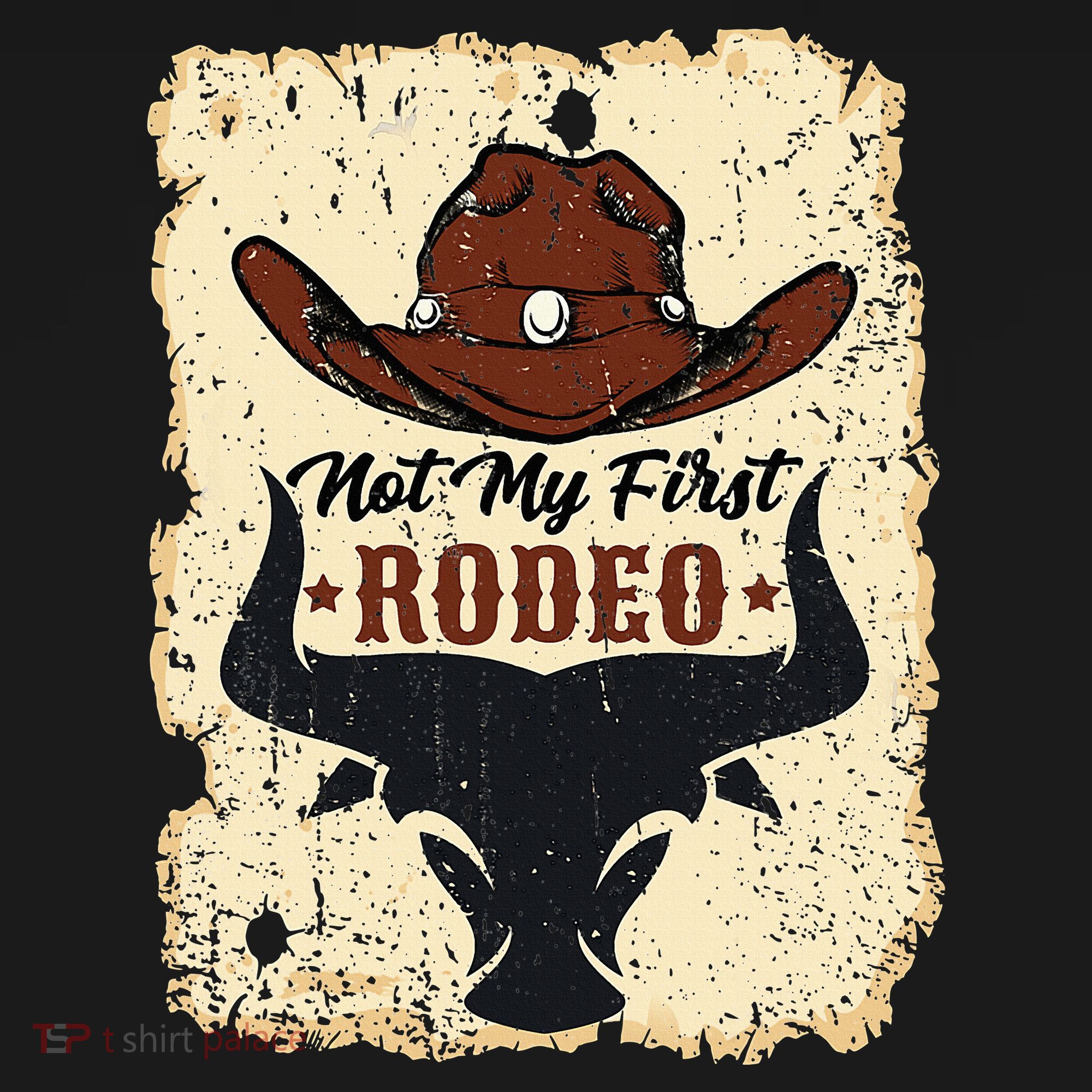 retro not my first rodeo  rodeo western country cowboy  Polo