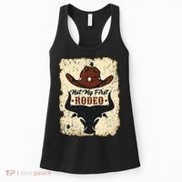retro not my first rodeo  rodeo western country cowboy  Women's Tank Top thumb 0