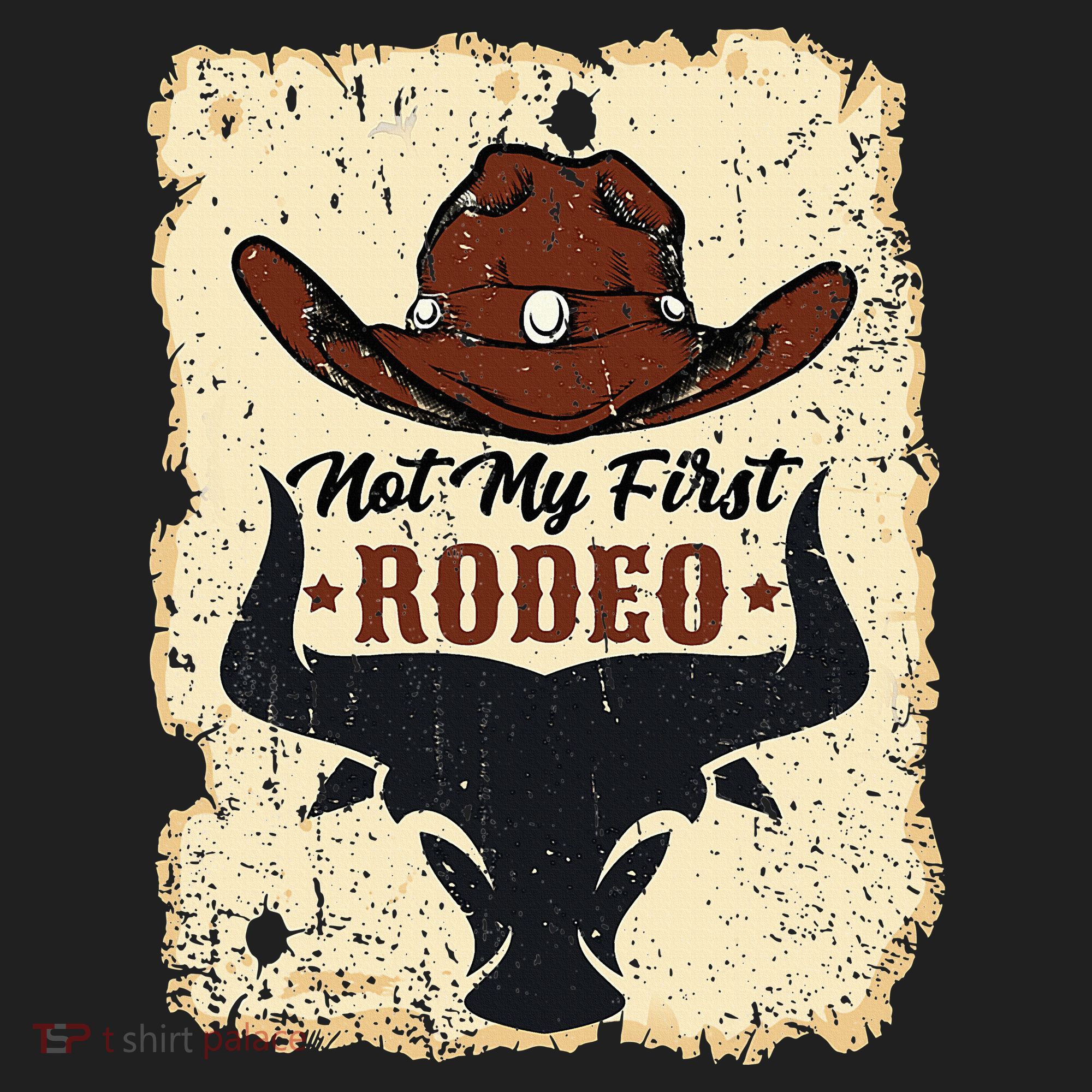 retro not my first rodeo  rodeo western country cowboy  Hat