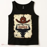 retro not my first rodeo  rodeo western country cowboy  Tank Top thumb 2