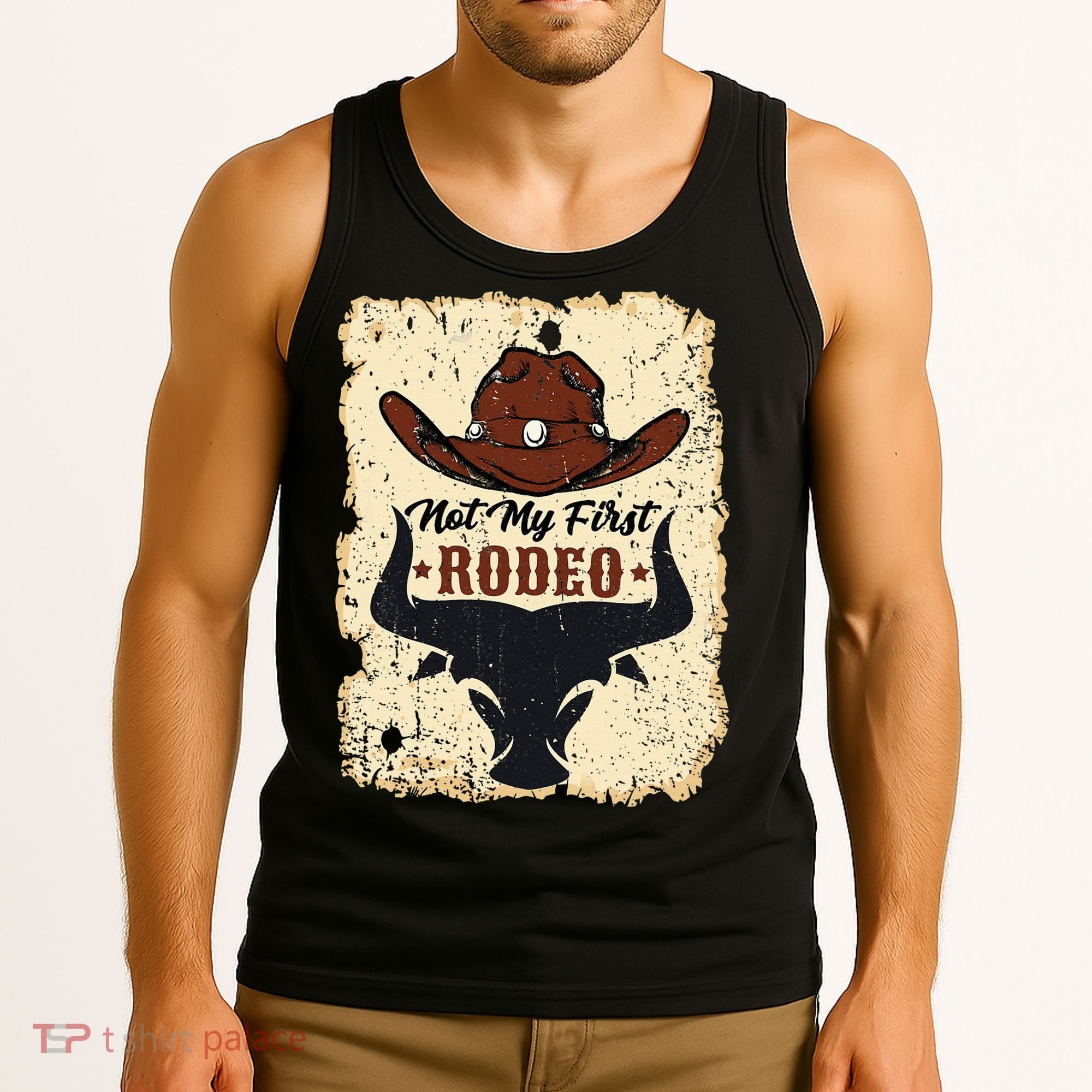 retro not my first rodeo  rodeo western country cowboy  Tank Top