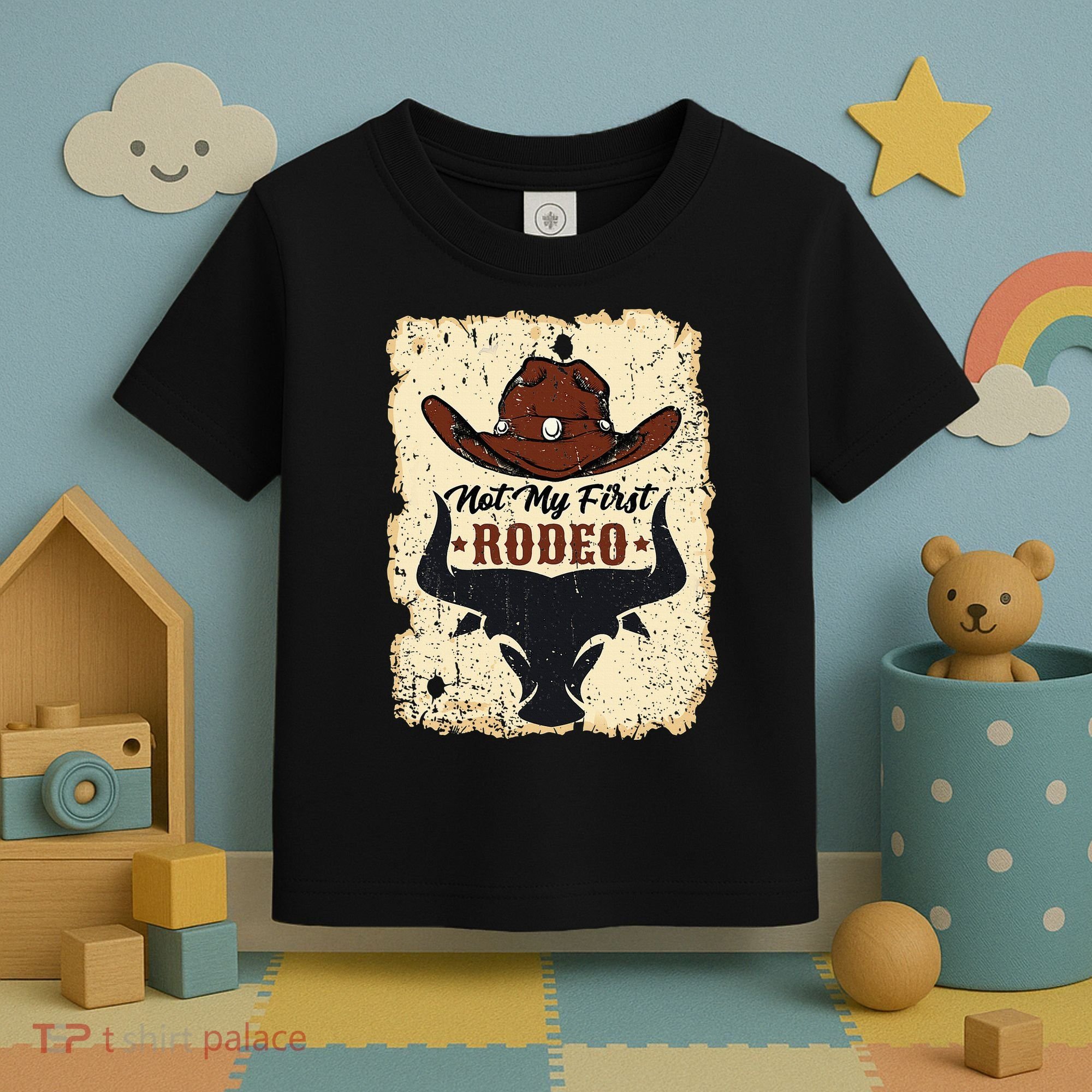 retro not my first rodeo  rodeo western country cowboy  Toddler T-Shirt