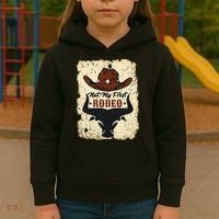 retro not my first rodeo  rodeo western country cowboy  Kids Hoodie thumb 3