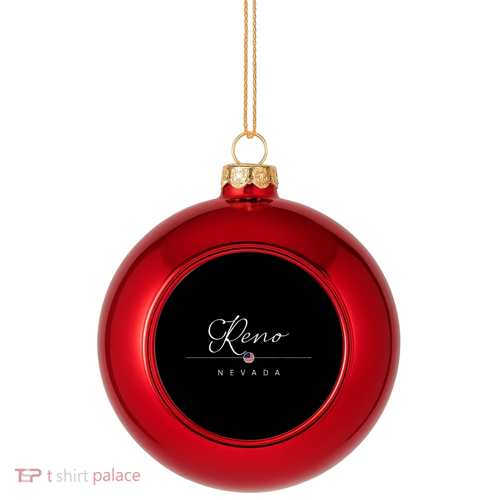 Reno Nevada NV On Reno Plastic Christmas Ball Ornament