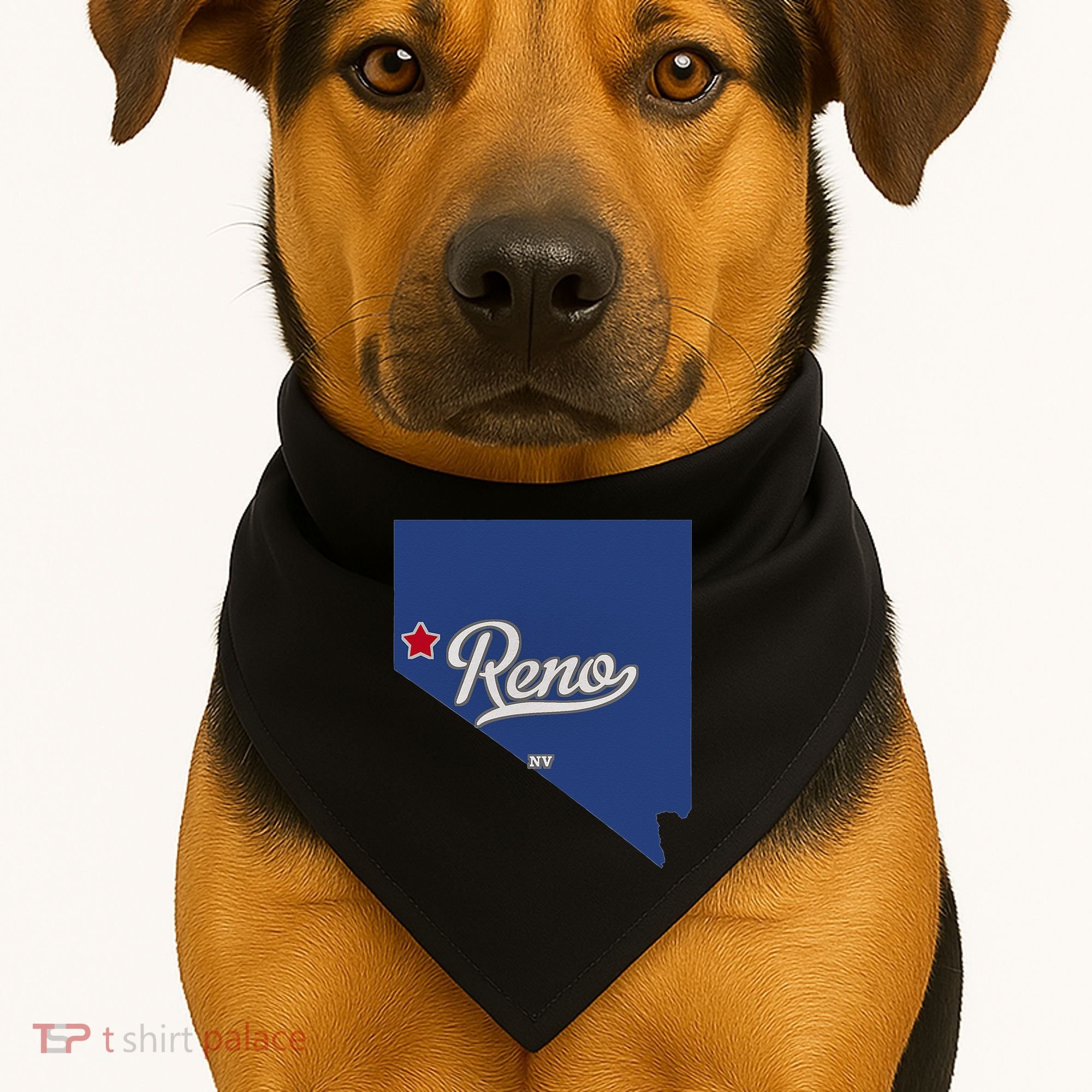 Reno Nevada NV Map USA-Made Doggie Bandana