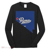 Reno Nevada NV Map Long Sleeve Shirt thumb 0