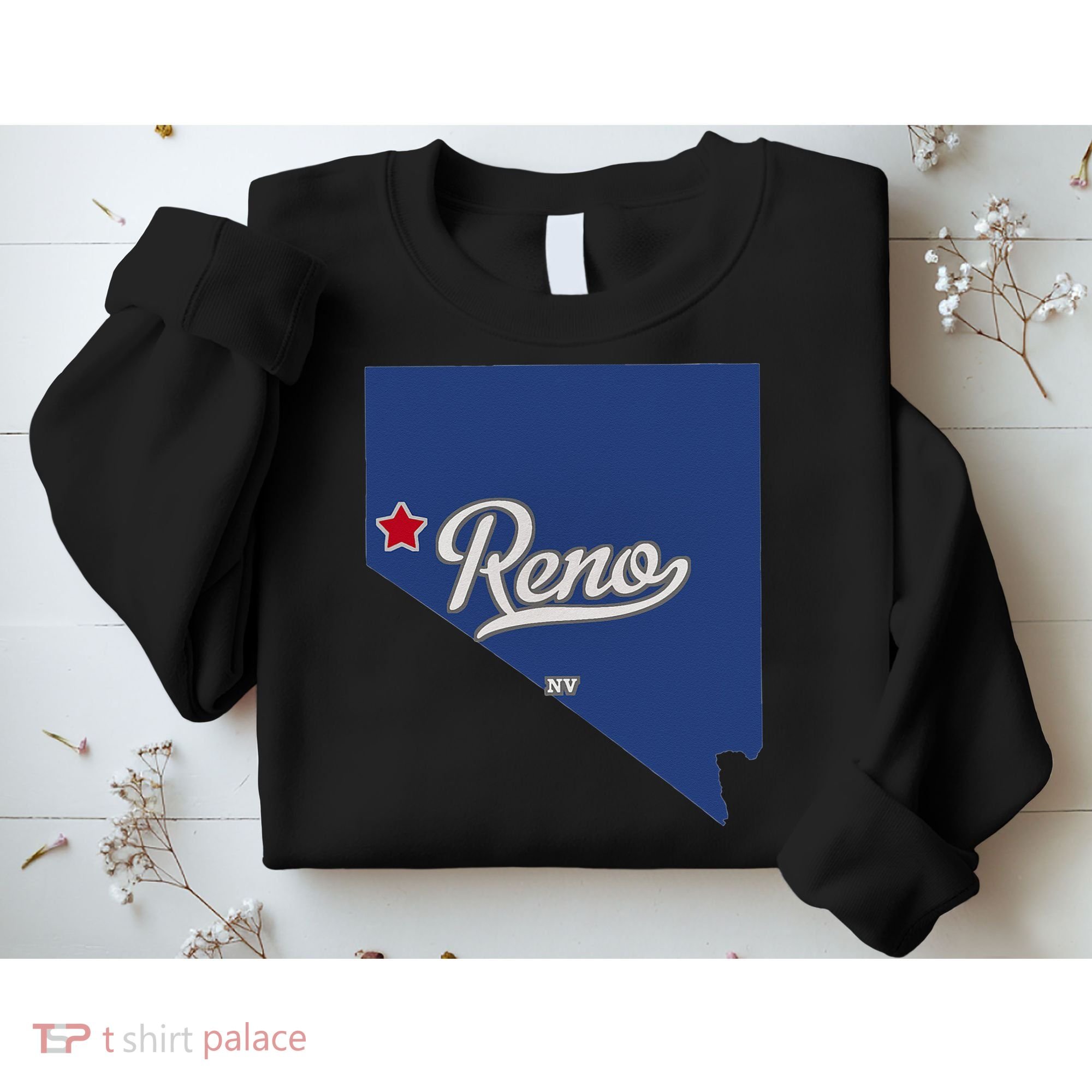 Reno Nevada NV Map Sweatshirt