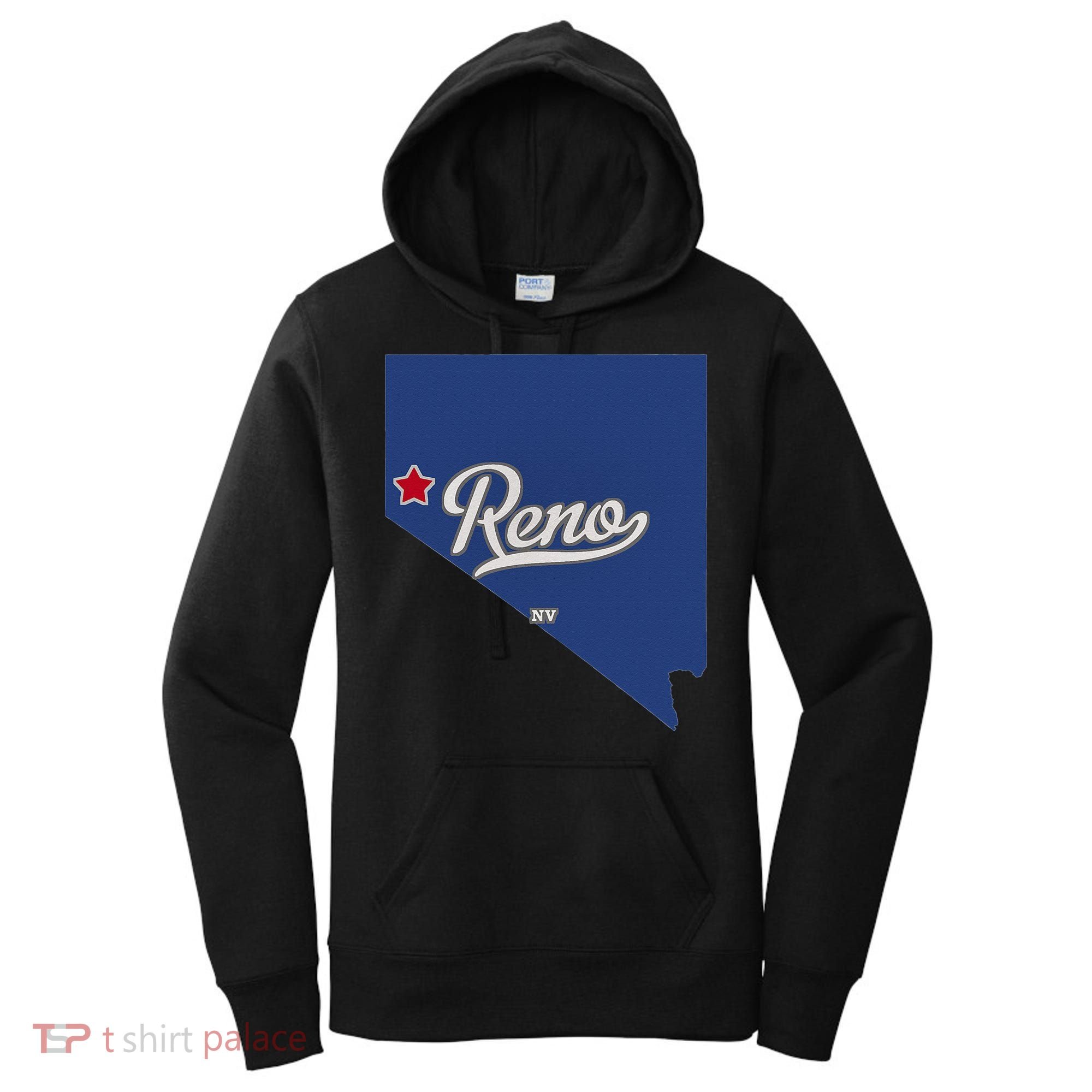 Reno Nevada NV Map Women's Hoodie
