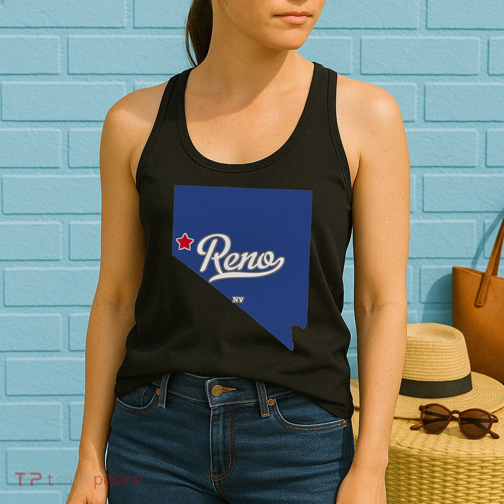 Reno Nevada NV Map Women's Tank Top