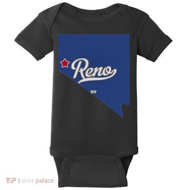 Reno Nevada NV Map Baby Bodysuit