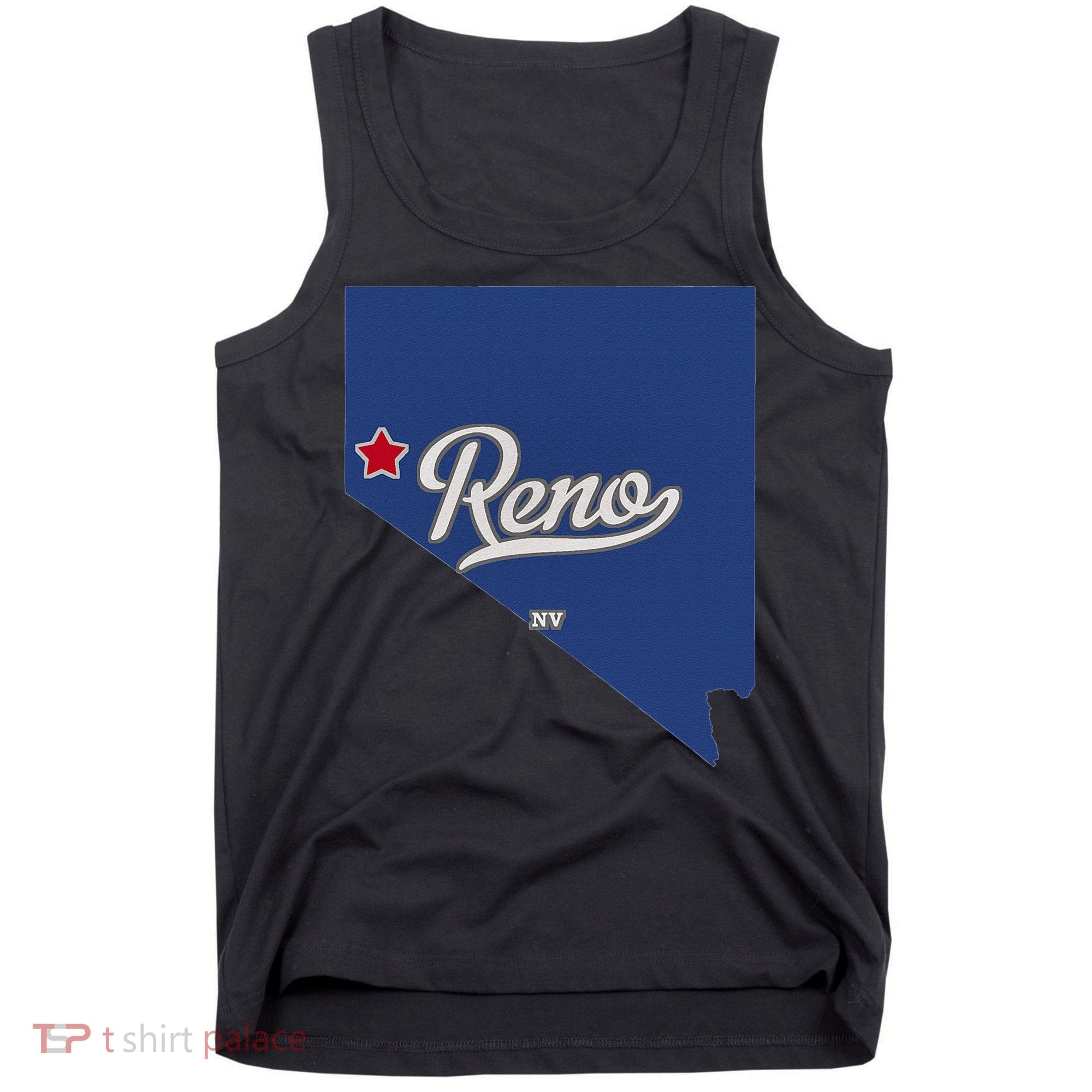 Reno Nevada NV Map Tank Top