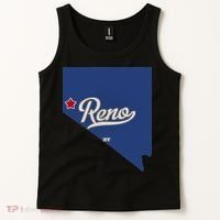 Reno Nevada NV Map Tank Top thumb 2
