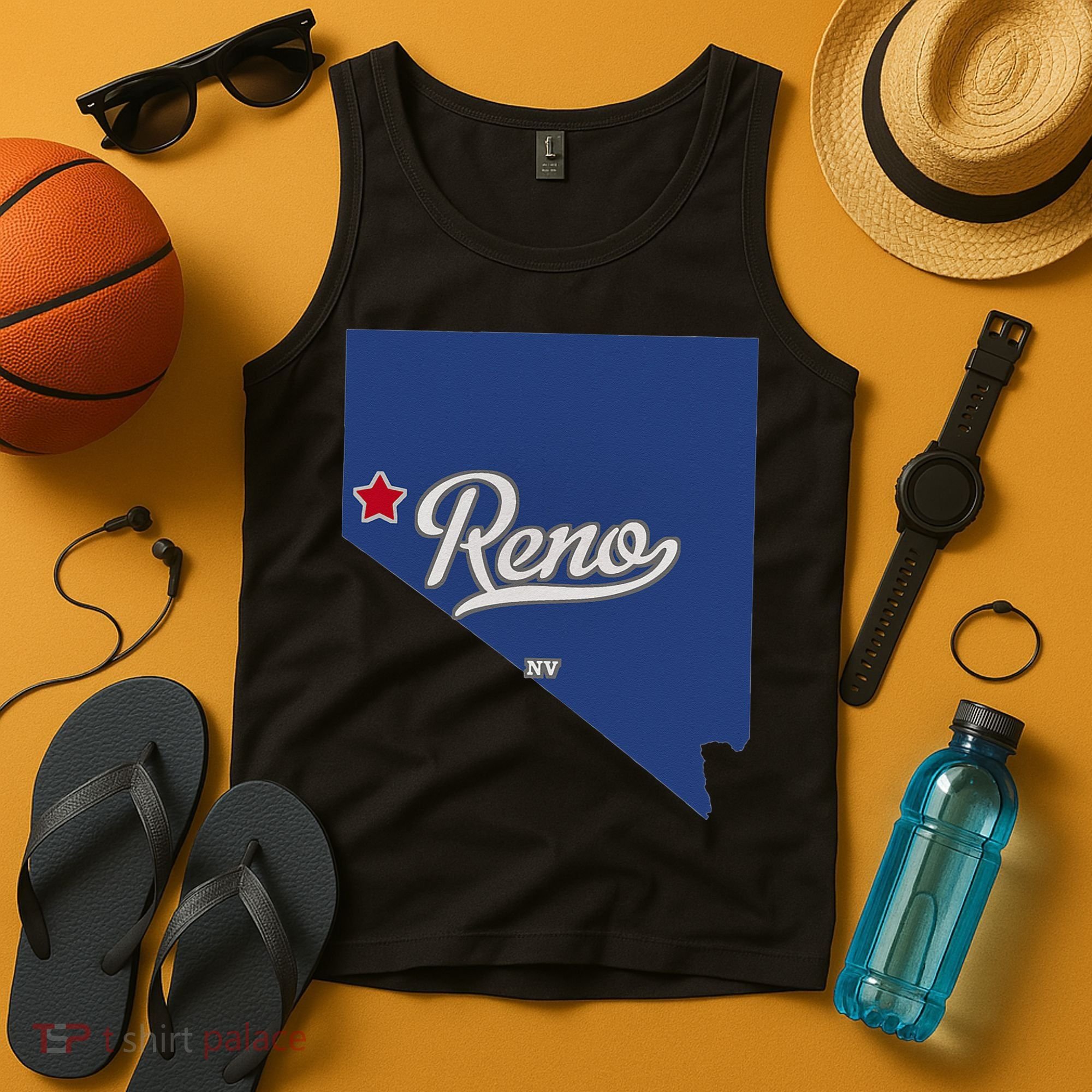 Reno Nevada NV Map Tank Top