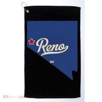 Reno Nevada NV Map Golf Towel thumb 0