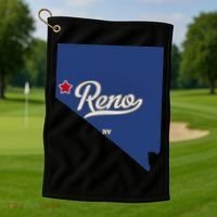 Reno Nevada NV Map Golf Towel thumb 1