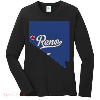 Reno Nevada NV Map Women's Long Sleeve Shirt