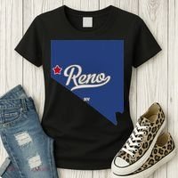 Reno Nevada NV Map Women's T-Shirt thumb 3