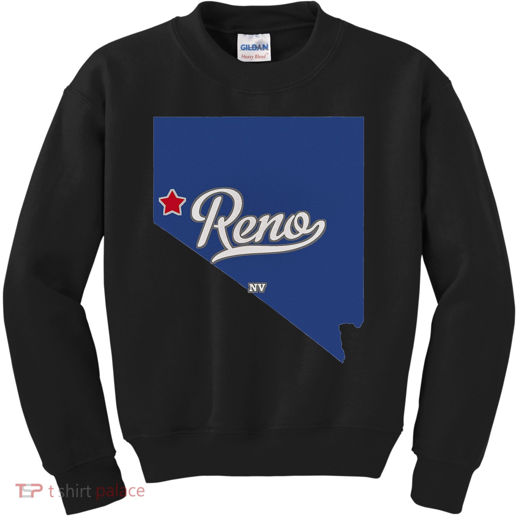 Reno Nevada NV Map Kids Sweatshirt