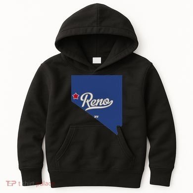 Reno Nevada NV Map Kids Hoodie